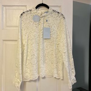 Hill House Millie Ivory Lace Top NWT Size S